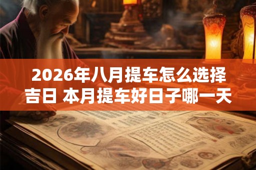 2026年八月提车怎么选择吉日 本月提车好日子哪一天