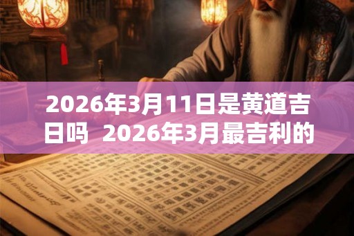 2026年3月11日是黄道吉日吗  2026年3月最吉利的日子