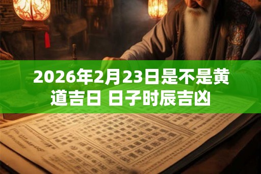2026年2月23日是不是黄道吉日 日子时辰吉凶 2026年2月23日是不是黄道吉日 日子时辰吉凶