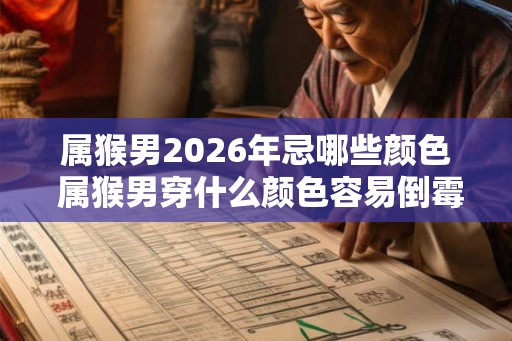 属猴男2026年忌哪些颜色 属猴男穿什么颜色容易倒霉 属猴男2026年忌哪些颜色 属猴男穿什么颜色容易倒霉