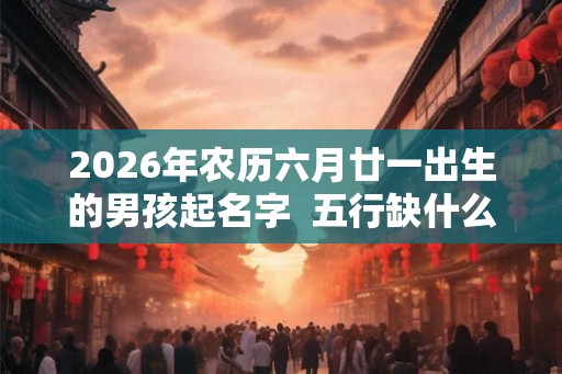 2026年农历六月廿一出生的男孩起名字 五行缺什么 2026年农历六月廿一出生的男孩起名字 五行缺什么