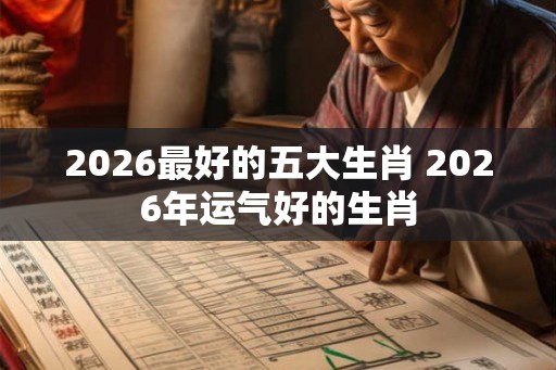 2026最好的五大生肖 2026年运气好的生肖