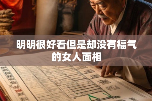 明明很好看但是却没有福气的女人面相 明明很好看但是却没有福气的女人面相