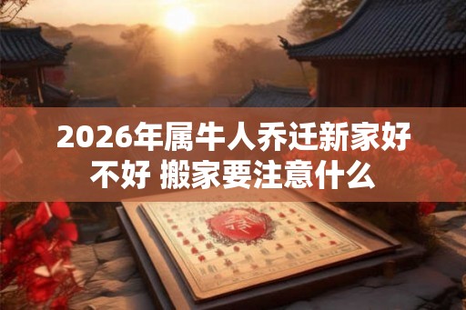 2026年属牛人乔迁新家好不好 搬家要注意什么