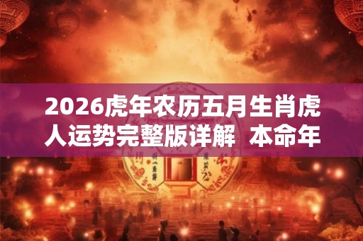 2026虎年农历五月生肖虎人运势完整版详解  本命年运程如何
