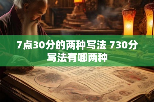 7点30分的两种写法 730分写法有哪两种