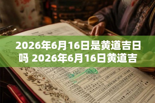 2026年6月16日是黄道吉日吗 2026年6月16日黄道吉日吗