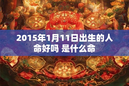 2015年1月11日出生的人命好吗 是什么命 2015年1月11日出生的人命好吗 是什么命