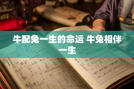 牛配兔一生的命运 牛兔相伴一生 牛配兔一生的命运 牛兔相伴一生