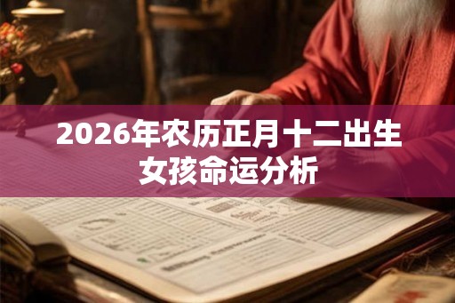 2026年农历正月十二出生女孩命运分析 2026年农历正月十二出生女孩命运分析
