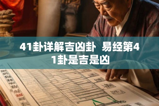 41卦详解吉凶卦  易经第41卦是吉是凶