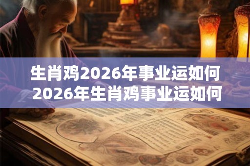 生肖鸡2026年事业运如何 2026年生肖鸡事业运如何