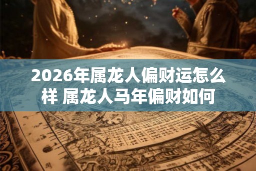 2026年属龙人偏财运怎么样 属龙人马年偏财如何