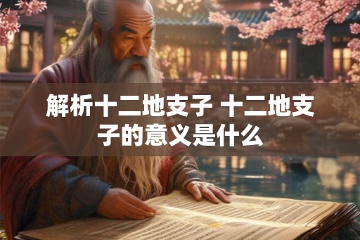 解析十二地支子 十二地支子的意义是什么 解析十二地支子 十二地支子的意义是什么