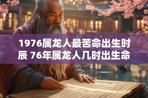 1976属龙人最苦命出生时辰 76年属龙人几时出生命苦