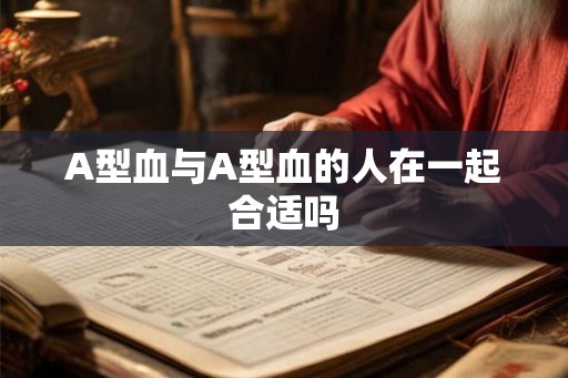 A型血与A型血的人在一起合适吗