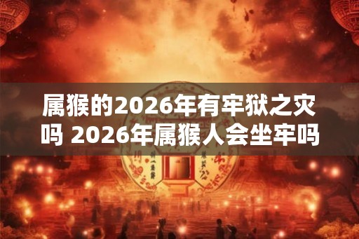 属猴的2026年有牢狱之灾吗 2026年属猴人会坐牢吗