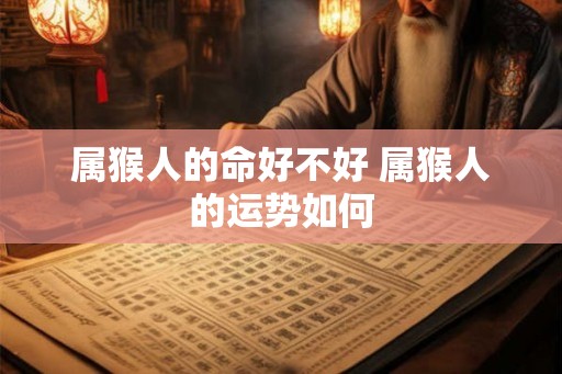 属猴人的命好不好 属猴人的运势如何