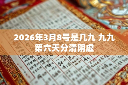 2026年3月8号是几九 九九第六天分清阴虚