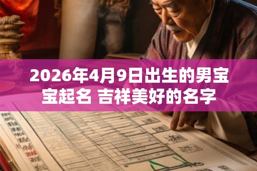 2026年4月9日出生的男宝宝起名 吉祥美好的名字