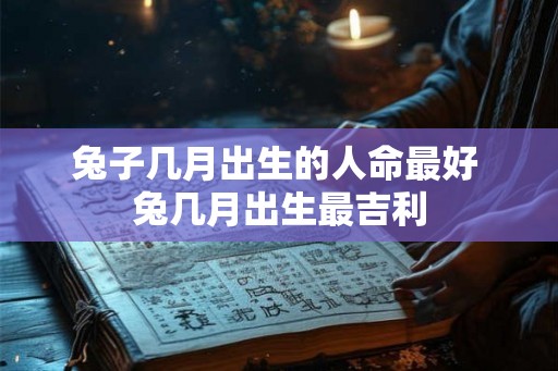 兔子几月出生的人命最好 兔几月出生最吉利