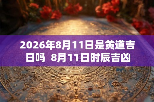 2026年8月11日是黄道吉日吗  8月11日时辰吉凶