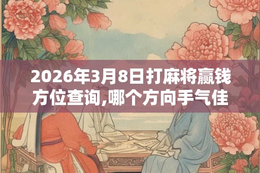 2026年3月8日打麻将赢钱方位查询,哪个方向手气佳