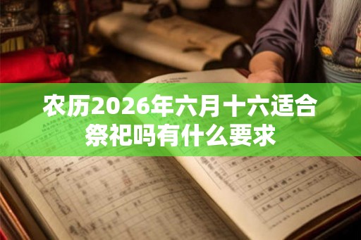 农历2026年六月十六适合祭祀吗有什么要求