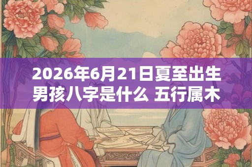2026年6月21日夏至出生男孩八字是什么 五行属木运程佳