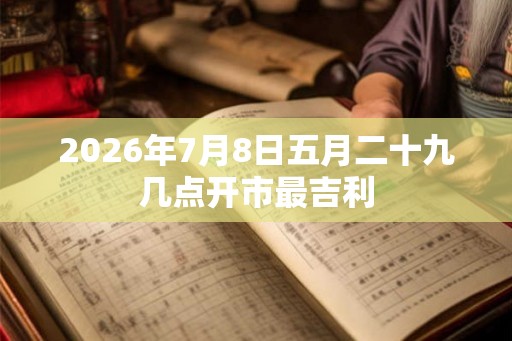2026年7月8日五月二十九几点开市最吉利