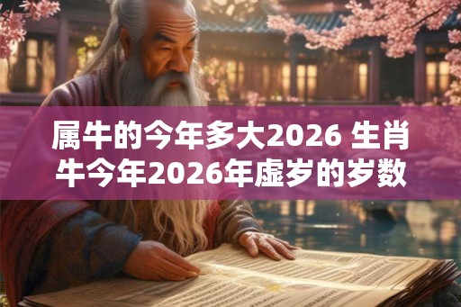 属牛的今年多大2026 生肖牛今年2026年虚岁的岁数 属牛的今年多大2026 生肖牛今年2026年虚岁的岁数