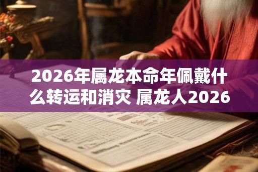 2026年属龙本命年佩戴什么转运和消灾 属龙人2026年适合哪些饰品