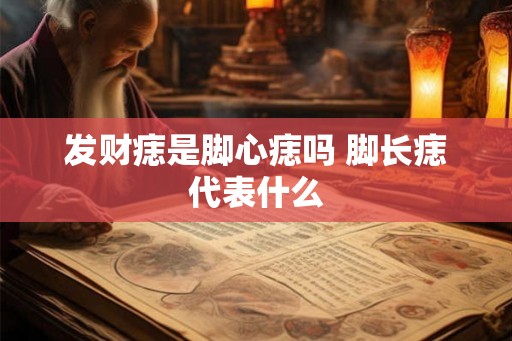 发财痣是脚心痣吗 脚长痣代表什么
