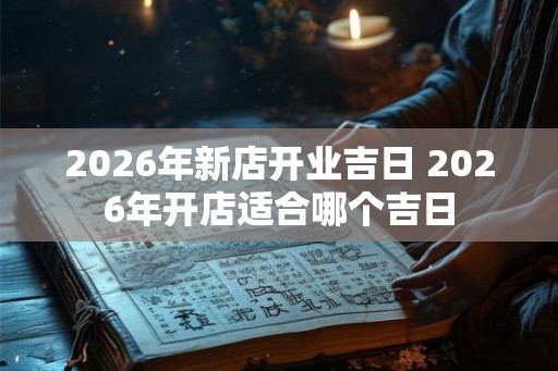 2026年新店开业吉日 2026年开店适合哪个吉日