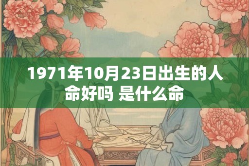 1971年10月23日出生的人命好吗 是什么命