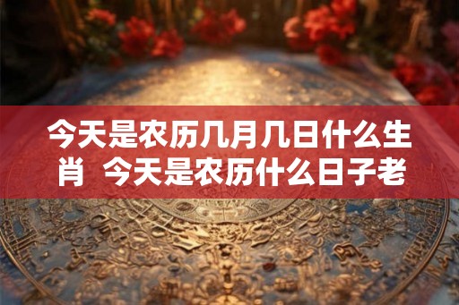 今天是农历几月几日什么生肖 今天是农历什么日子老黄历 今天是农历几月几日什么生肖 今天是农历什么日子老黄历