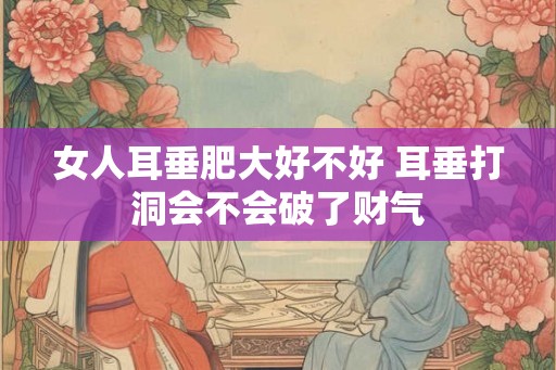 女人耳垂肥大好不好 耳垂打洞会不会破了财气
