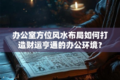 办公室方位风水布局如何打造财运亨通的办公环境？