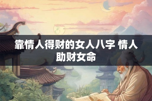 靠情人得财的女人八字 情人助财女命