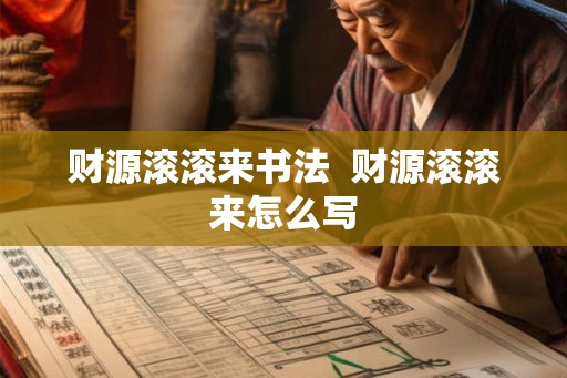 财源滚滚来书法  财源滚滚来怎么写