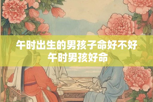 午时出生的男孩子命好不好 午时男孩好命