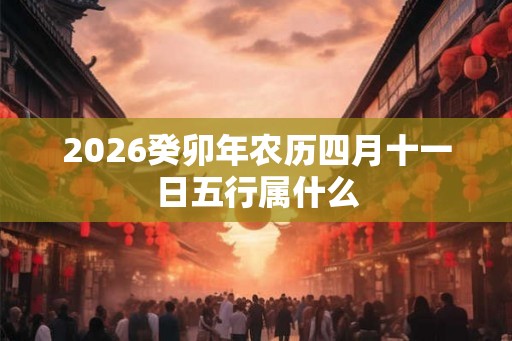2026癸卯年农历四月十一日五行属什么