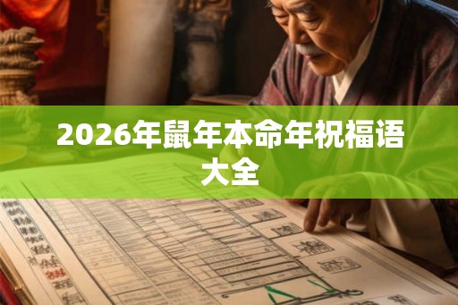 2026年鼠年本命年祝福语大全