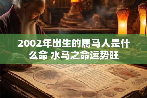 2002年出生的属马人是什么命 水马之命运势旺