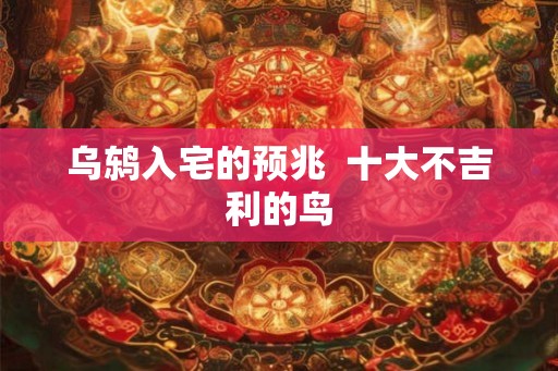 乌鸫入宅的预兆  十大不吉利的鸟