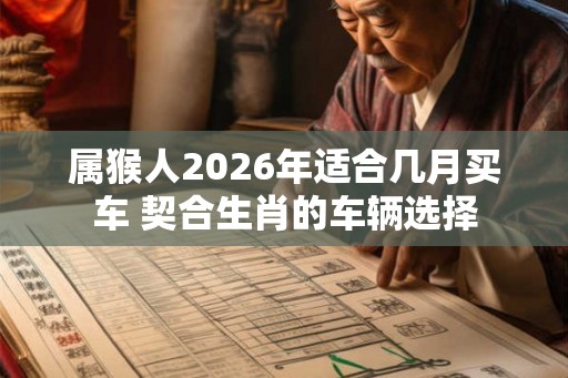 属猴人2026年适合几月买车 契合生肖的车辆选择
