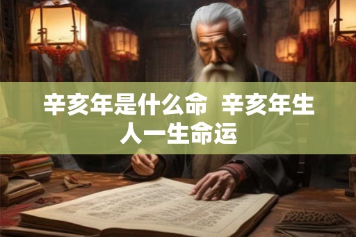 辛亥年是什么命 辛亥年生人一生命运 辛亥年是什么命 辛亥年生人一生命运