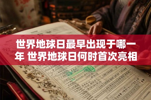 世界地球日最早出现于哪一年 世界地球日何时首次亮相
