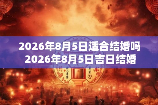 2026年8月5日适合结婚吗 2026年8月5日吉日结婚 2026年8月5日适合结婚吗 2026年8月5日吉日结婚