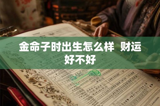 金命子时出生怎么样  财运好不好